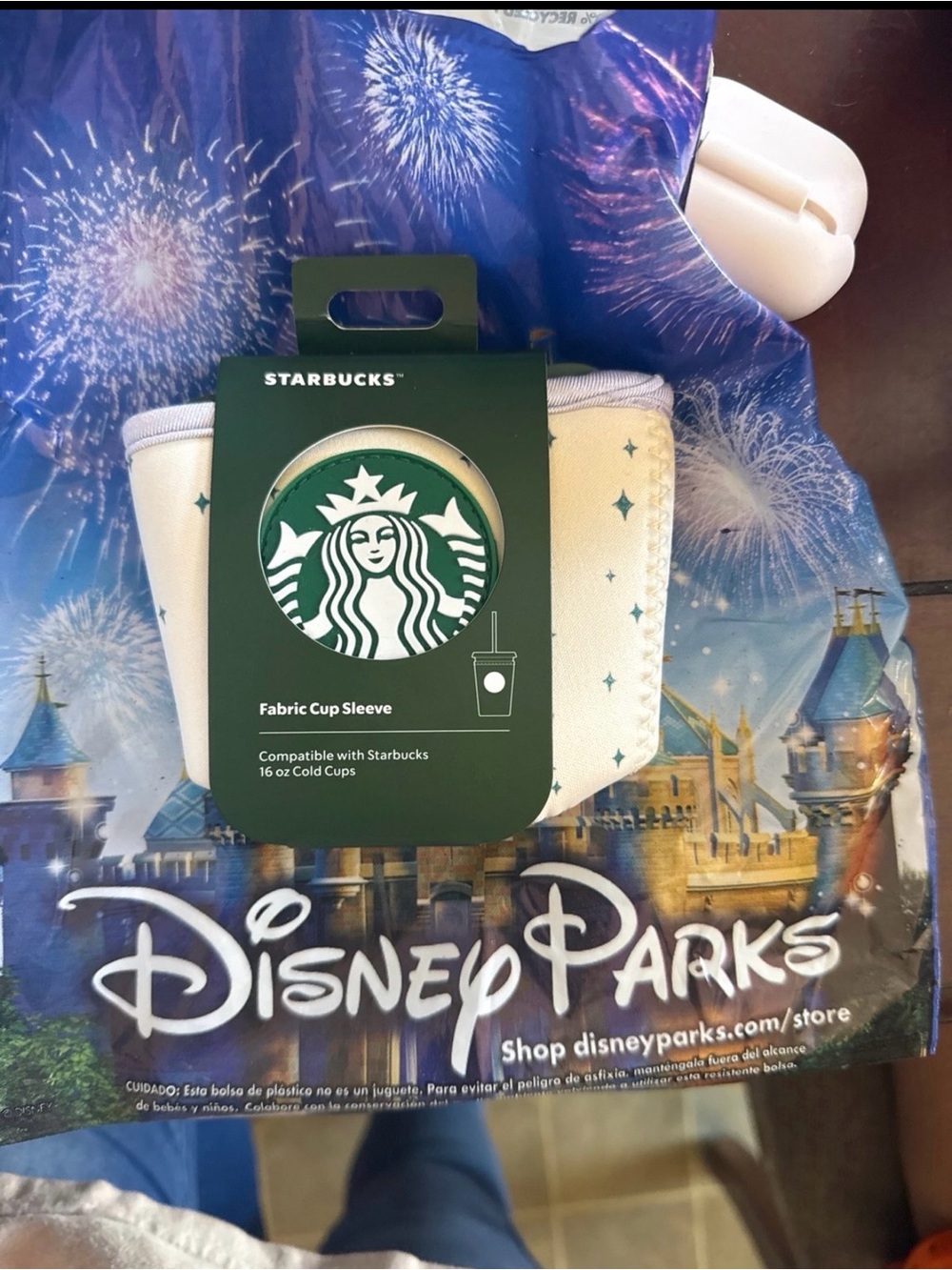 Disneyland exclusive Starbucks fabric cup sleeve - Picture 3 of 3